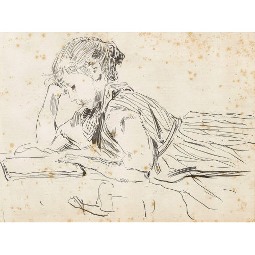 ALBERT ANKER : Lesendes M�dchen (DOBIASCHOFSKY AUKTIONEN AG)