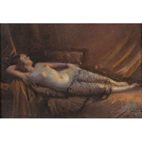 DELPHIN ENJOLRAS : Liegender weiblicher Akt (DOBIASCHOFSKY AUKTIONEN AG)