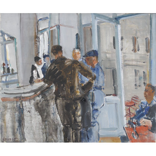 RUDOLF ZENDER : Bistroszene in Paris (DOBIASCHOFSKY AUKTIONEN AG)