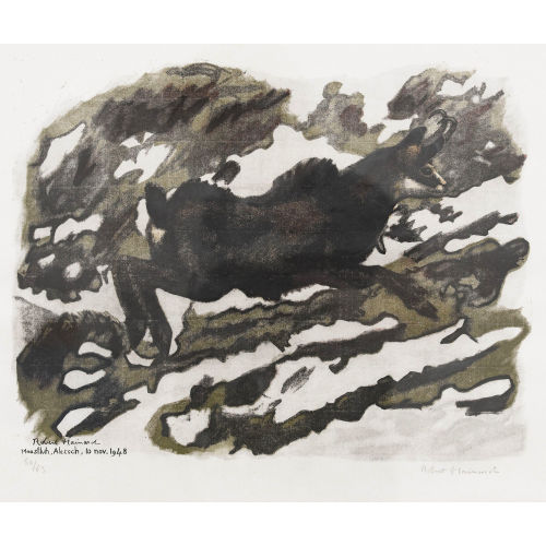 ROBERT HAINARD : Gros chamois au galop (DOBIASCHOFSKY AUKTIONEN AG)