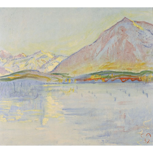 CUNO AMIET : Thunersee mit Niesen (DOBIASCHOFSKY AUKTIONEN AG)