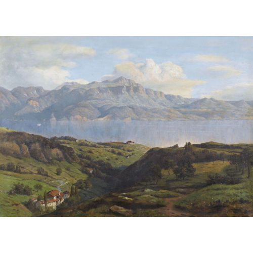 ALFRED CHAVANNES : Sommerliche Landschaft am Genfersee (DOBIASCHOFSKY AUKTIONEN AG)
