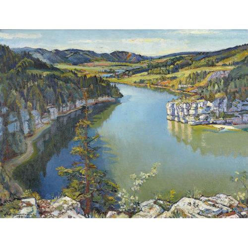 CHARLES L′EPLATTENIER : 'Bassin du Doubs au Sapin' (DOBIASCHOFSKY AUKTIONEN AG)