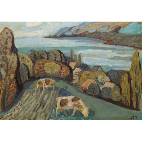 OTTO DIX : 'Herbst mit K�hen' (DOBIASCHOFSKY AUKTIONEN AG)
