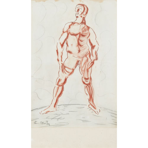 FERDINAND HODLER : M�nnliche Aktstudie (DOBIASCHOFSKY AUKTIONEN AG)