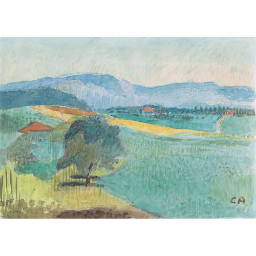 CUNO AMIET : Landschaft mit Baum (DOBIASCHOFSKY AUKTIONEN AG)