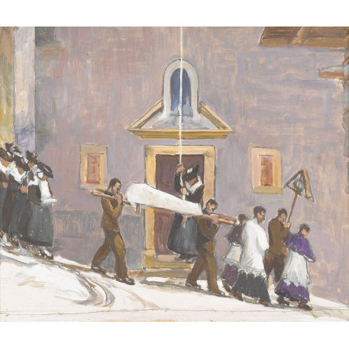 MARGUERITE REUTTER-JUNOD : Leichenzug im Wallis (DOBIASCHOFSKY AUKTIONEN AG)