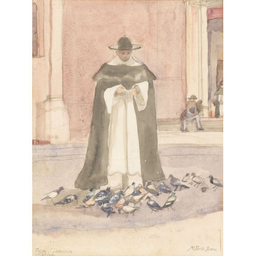 MARGUERITE REUTTER-JUNOD : 'Dominicain nourrissant' (DOBIASCHOFSKY AUKTIONEN AG)