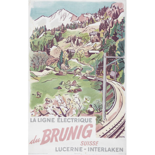 VICTOR SURBEK : 'La ligne �lectrique du Brunig' (DOBIASCHOFSKY AUKTIONEN AG)