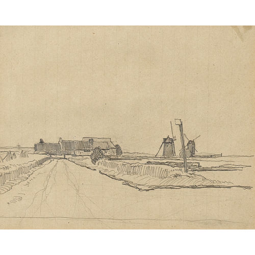 ALBERT ANKER : Landschaft mit Windm�hlen (DOBIASCHOFSKY AUKTIONEN AG)