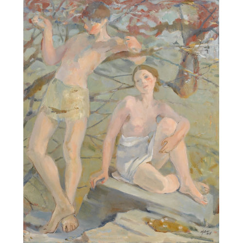 MAX EMANUEL HUBER : 'Erwachende Liebe' (DOBIASCHOFSKY AUKTIONEN AG)