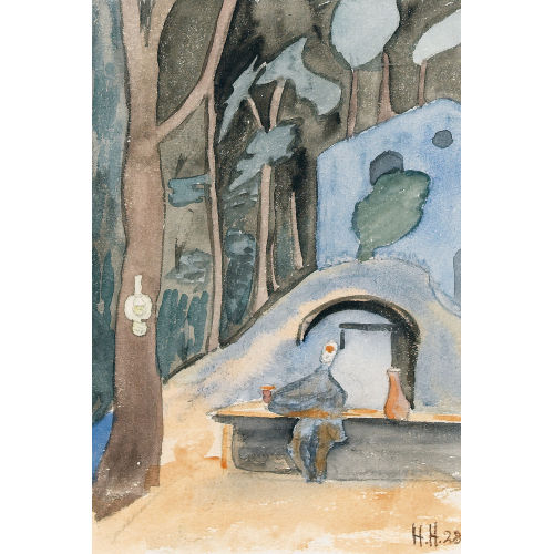 HERMANN HESSE : Tessiner Grotto im Wald (DOBIASCHOFSKY AUKTIONEN AG)