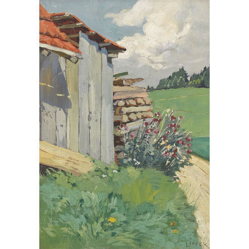 ERNST LINCK : H�tte am Wegrand (DOBIASCHOFSKY AUKTIONEN AG)