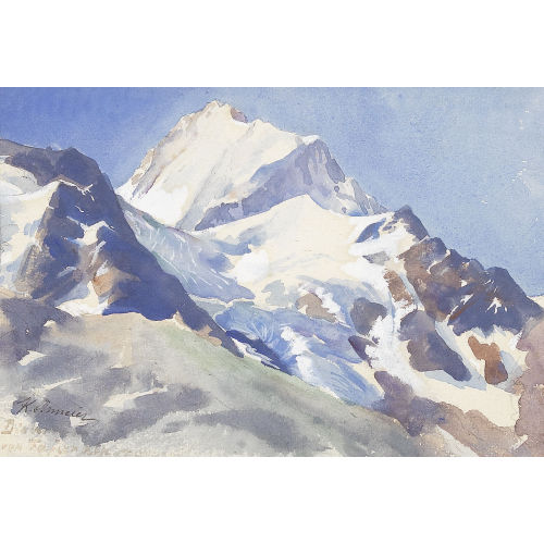 KARL ANNELER : 'Bietschhorn von Fafleralp aus' (DOBIASCHOFSKY AUKTIONEN AG)