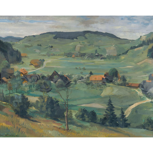 HANS GARTMEIER : Emmentaler Landschaft im Fr�hling (DOBIASCHOFSKY AUKTIONEN AG)