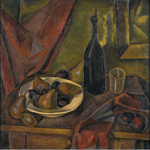 IGNAZ EPPER : 'Stillleben mit Flasche und Birnen' (DOBIASCHOFSKY AUKTIONEN AG)