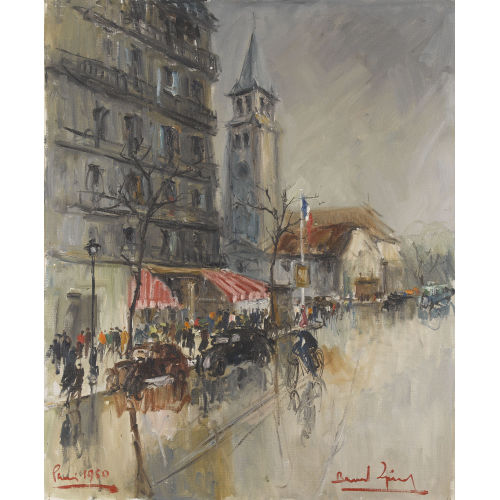 BERNARD LIGNON : Der Boulevard Saint-Germain mit dem Caf� de Flore (DOBIASCHOFSKY AUKTIONEN AG)