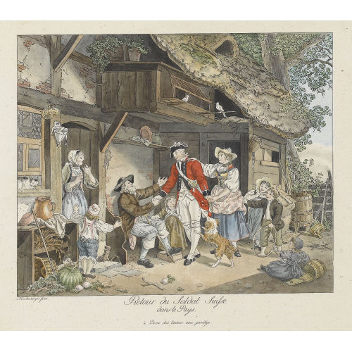 SIGMUND FREUDENBERGER : 'Retour du Soldat Suisse dans le Pays' (DOBIASCHOFSKY AUKTIONEN AG)