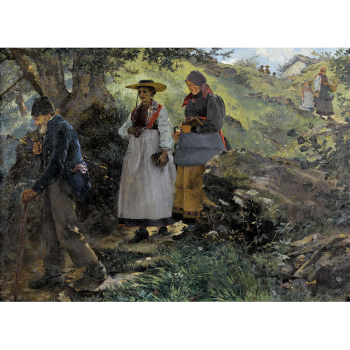 ERNST BREITENSTEIN : Sommerlicher Kirchgang in den Bergen (DOBIASCHOFSKY AUKTIONEN AG)