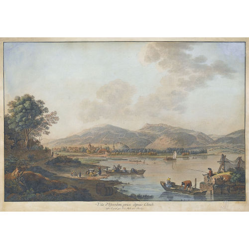 JOHANN LUDWIG ABERLI : 'V�e d′Yverdon, prise depuis Clindi' (DOBIASCHOFSKY AUKTIONEN AG)