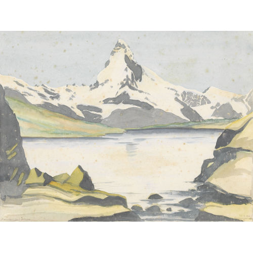 ALBERT NEUENSCHWANDER : 'Matterhorn mit Stellisee' (DOBIASCHOFSKY AUKTIONEN AG)