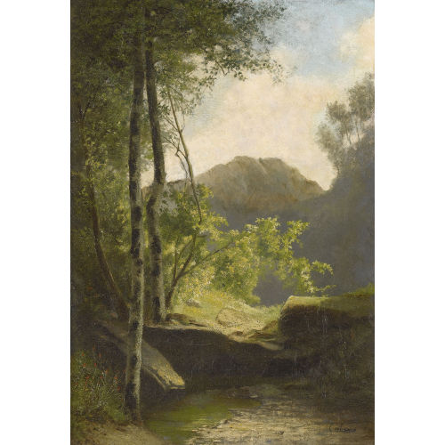 (JEAN BAPTISTE) ARTHUR CALAME : Waldlichtung im Gebirge (DOBIASCHOFSKY AUKTIONEN AG)