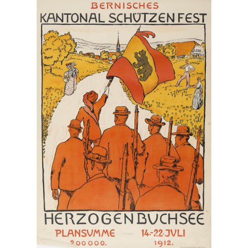 CUNO AMIET : 'Bernisches Kantonales Sch�tzenfest Herzogenbuchsee 1912' (DOBIASCHOFSKY AUKTIONEN AG)