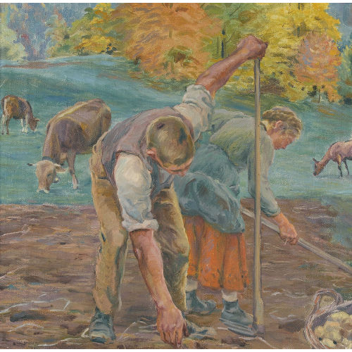 HANS WIDMER : Die Kartoffelernte (DOBIASCHOFSKY AUKTIONEN AG)