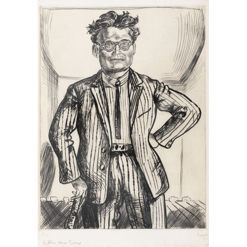 FRITZ EDUARD PAULI : Bildnis Max Pulver (DOBIASCHOFSKY AUKTIONEN AG)