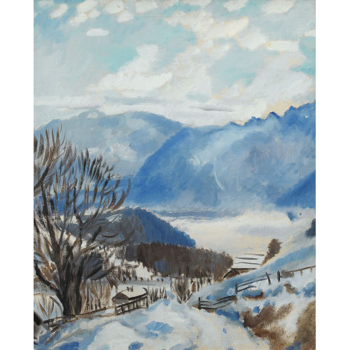 ANDRE JULIEN PRINA : La vall�e du Rh�ne vue de Leysin (DOBIASCHOFSKY AUKTIONEN AG)