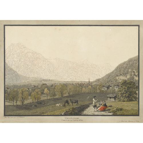 JOHANN JAKOB BIEDERMANN : 'Vue d′Altdorf, Chef=Lieu du Canton d′Uri' (DOBIASCHOFSKY AUKTIONEN AG)