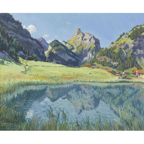 WALDEMAR THEOPHIL FINK : 'Herbstmorgen bei Kandersteg' (DOBIASCHOFSKY AUKTIONEN AG)