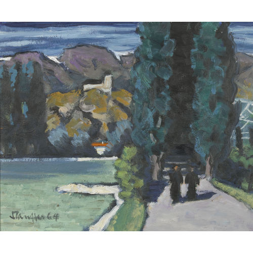 FRED STAUFFER : Sommerliche Landschaft bei Sitten (DOBIASCHOFSKY AUKTIONEN AG)