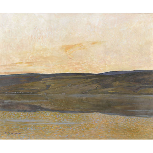 GUSTAVE JEANNERET : Seelandschaft im Abendrot (DOBIASCHOFSKY AUKTIONEN AG)