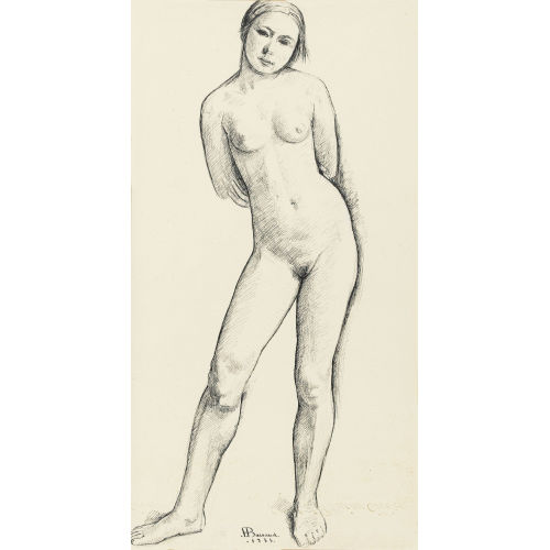 FRAN�OIS �MILE BARRAUD : Jeune femme nue (DOBIASCHOFSKY AUKTIONEN AG)