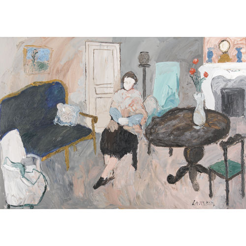 ANDR� LANSKOY : Interieur mit sitzender Dame (DOBIASCHOFSKY AUKTIONEN AG)