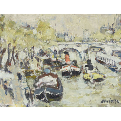 PIERRE ANFOSSO : 'Quai � Paris' (DOBIASCHOFSKY AUKTIONEN AG)
