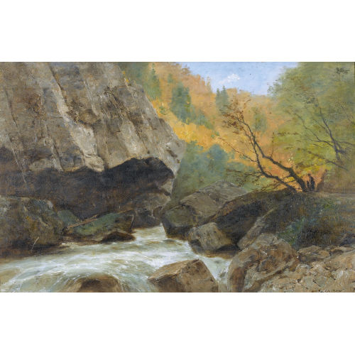 GUSTAVE EUG╘NE CASTAN : 'Les Gorges de l′Areuse' (DOBIASCHOFSKY AUKTIONEN AG)