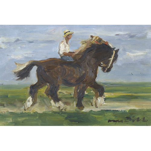 OTTO DILL : Weite Landschaft mit Reiter und Beipferd (DOBIASCHOFSKY AUKTIONEN AG)