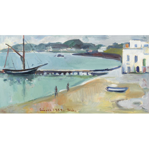 CARL WALTER LINER : Hafenpartie in Forio auf Ischia (DOBIASCHOFSKY AUKTIONEN AG)