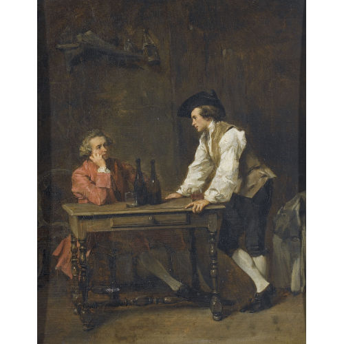 JEAN-BAPTISTE FAUVELET : Historisches Interieur mit zwei Herren (DOBIASCHOFSKY AUKTIONEN AG)