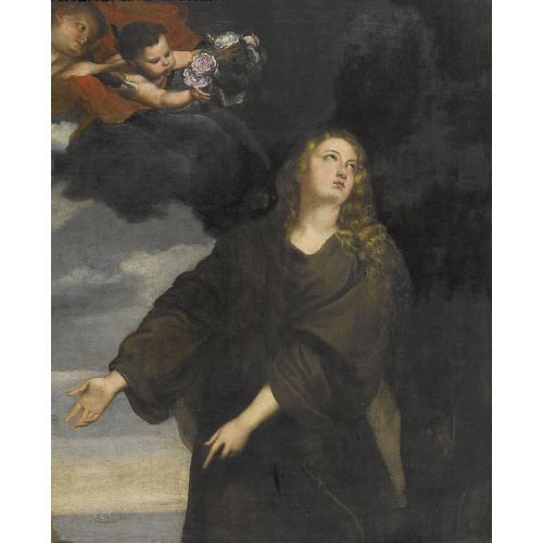 ANTHONIS VAN DYCK : Die Hl. Rosalia von Engeln bekr�nt (DOBIASCHOFSKY AUKTIONEN AG)