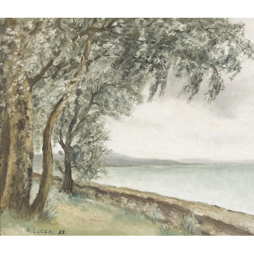 ALBERT LOCCA : Arbres au bord du lac (DOBIASCHOFSKY AUKTIONEN AG)