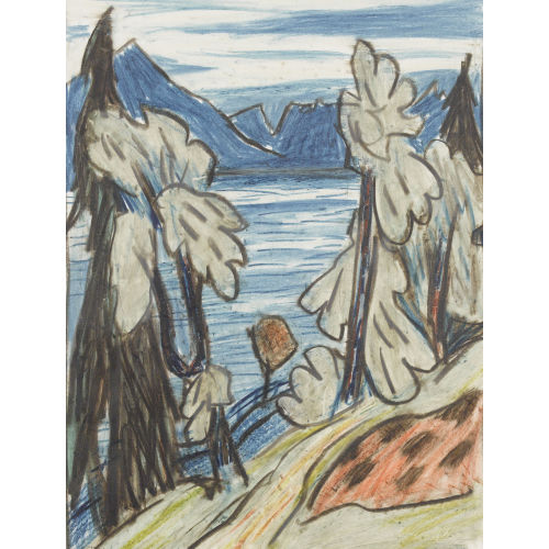 FRED STAUFFER : Thunersee mit Niesen (DOBIASCHOFSKY AUKTIONEN AG)