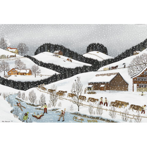 ALBERT MANSER : 'Am Bach - es schneielet' (DOBIASCHOFSKY AUKTIONEN AG)