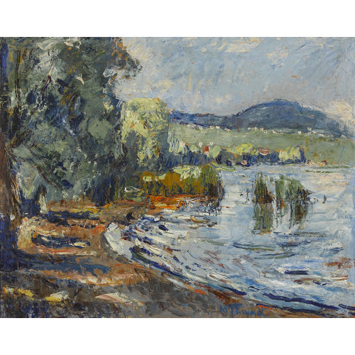 MAX ROBERT THEYNET : Uferpartie am Neuenburgersee (DOBIASCHOFSKY AUKTIONEN AG)
