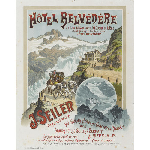 HERMANN GUGGENHEIM : 'Hotel Belv�d�re J. Seiler, Zermatt' (DOBIASCHOFSKY AUKTIONEN AG)