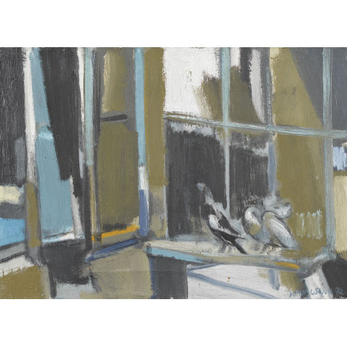 JEAN CORNU : Tauben am Fenstersims (DOBIASCHOFSKY AUKTIONEN AG)