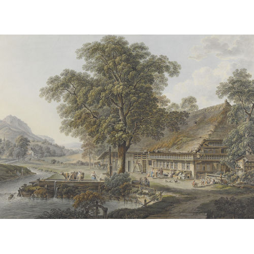 HEINRICH RIETER : 'Maison de paysan du Pays allemand de Berne' (DOBIASCHOFSKY AUKTIONEN AG)