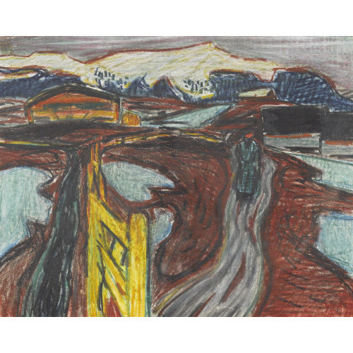 FRED STAUFFER : Weite Landschaft mit Weg (DOBIASCHOFSKY AUKTIONEN AG)